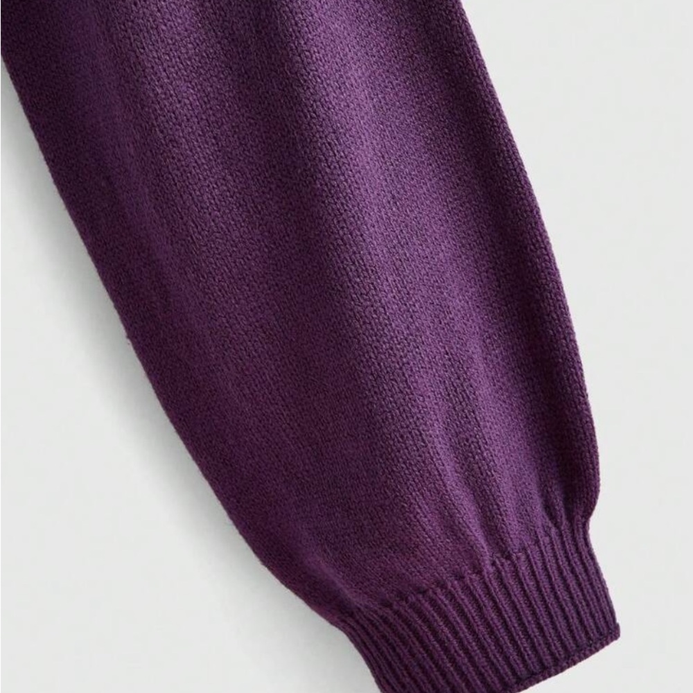 ROMWE Purple Cardigan with Star and Moon Embroidery - Picture 6 of 16